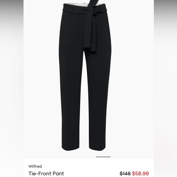 Aritzia Wilfred Tie Front Pant (Regular length) - Picture 4 of 6